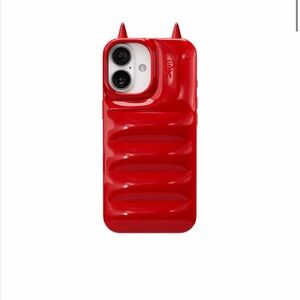 The Puffer Case® 16. Pro Max - Cupid in Red Devil Horns Phone Case